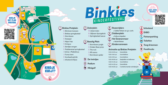 Plattegrond Binkies Kinderfestival 2026