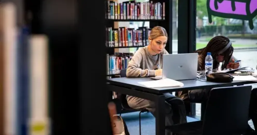 Studeren in de bib