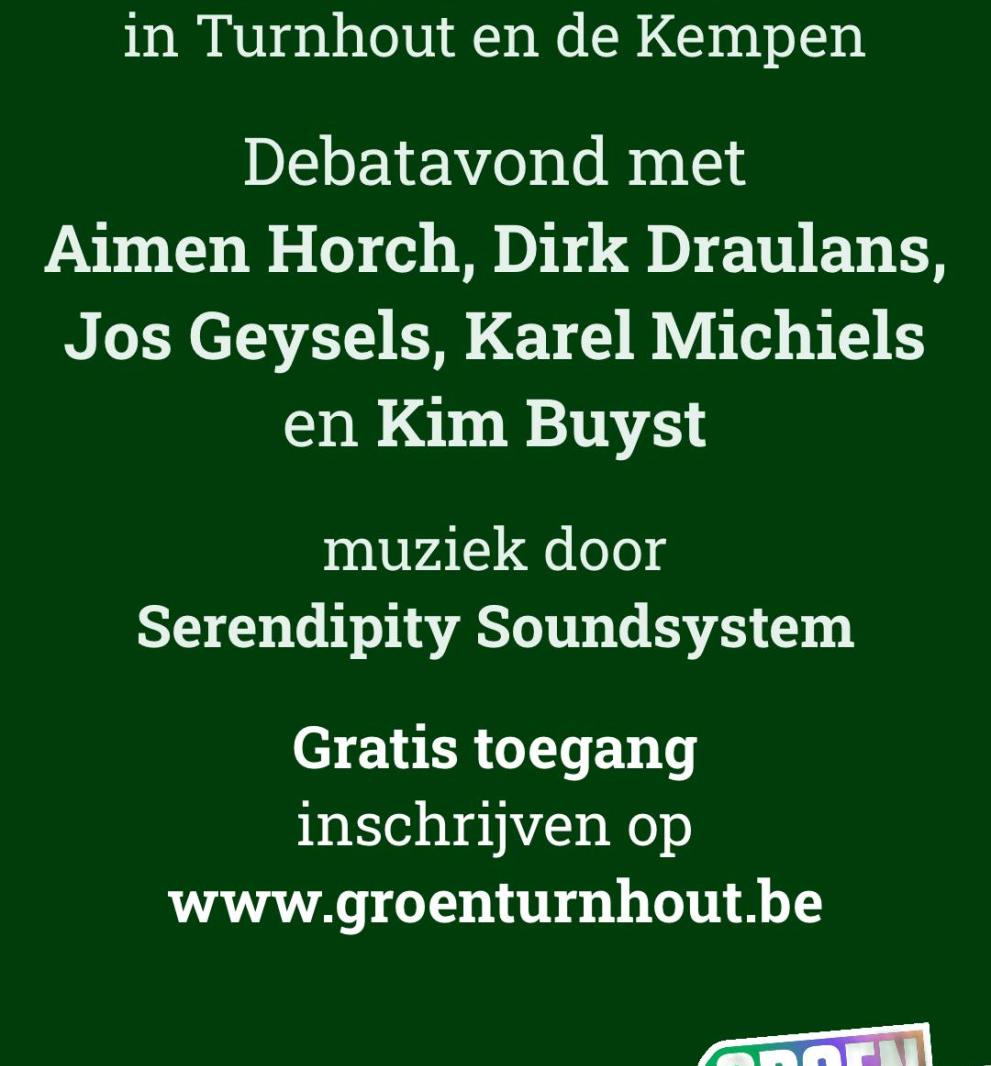 50 jaar groene beweging in Turnhout: met Aimen Horch, Dirk Draulans, Jos Geysels, Kim Buyst en Karel Michiels
