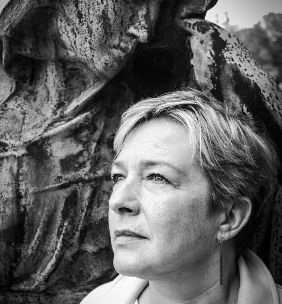 affichebeeld 'Wit is altijd schoon' met Isabelle Van Hecke
