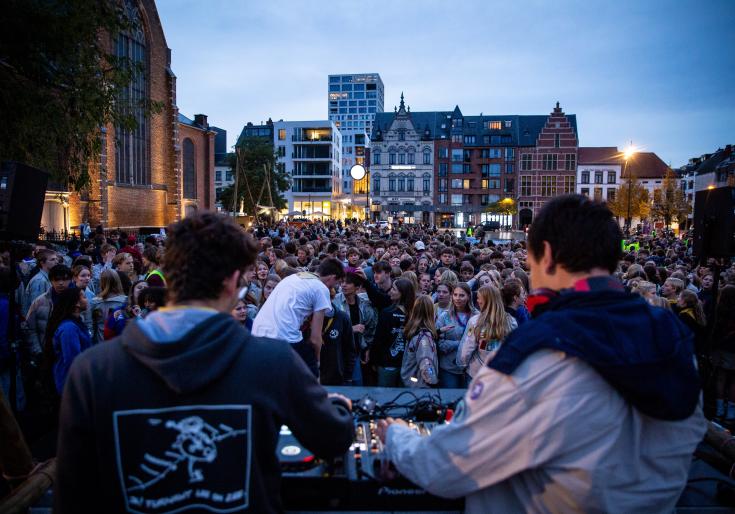 Fuif op de Grote Markt
