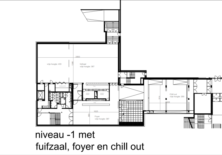 Grondplan kelderverdieping Futur