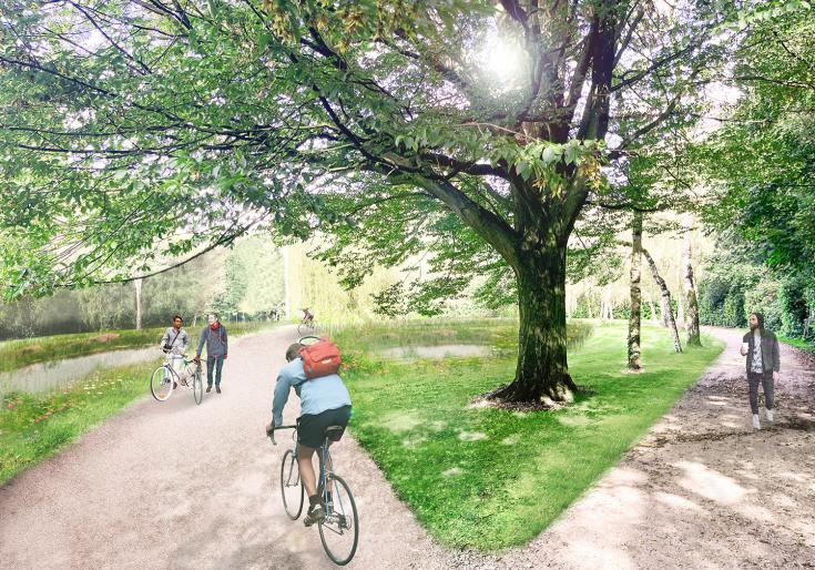 Toekomstbeeld waterbekkens Stadspark