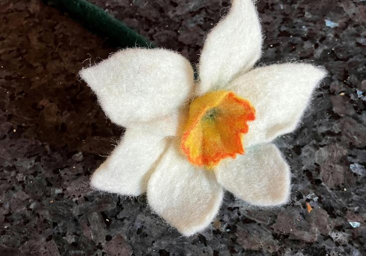 Bloemen uit vilt